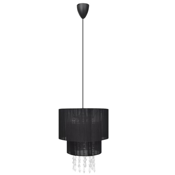 vidaXL Lustre suspendue Cristal Noir