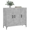 vidaXL Buffet gris b&eacute;ton 90x34x80 cm bois d'ing&eacute;nierie
