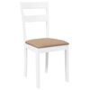 vidaXL Chaises à manger coussins 2 pcs blanc bois massif caoutchouc