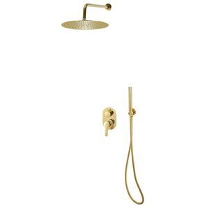 vidaXL Syst&egrave;me de douche Acier inoxydable 201 Dor&eacute;