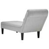 vidaXL Fauteuil long avec coussin et accoudoir droit gris nuage tissu