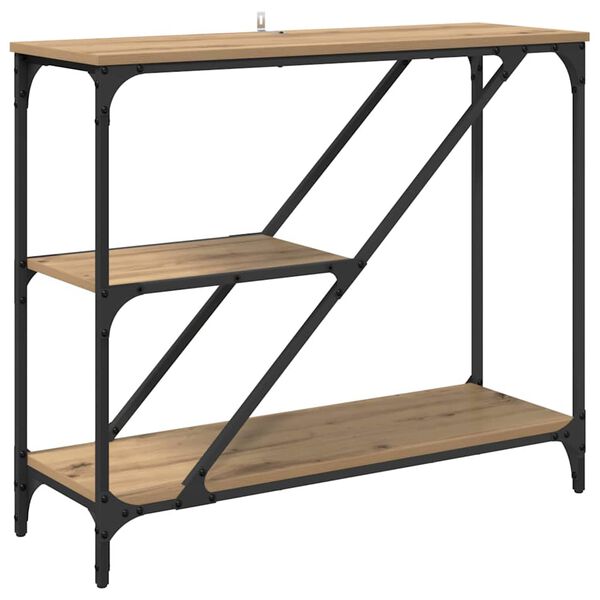 vidaXL Table console Ch&ecirc;ne artisanal 88,5 x 30 x 75 cm