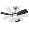 vidaXL Ventilateur de plafond lampe et télécommande 76 cm Marron foncé