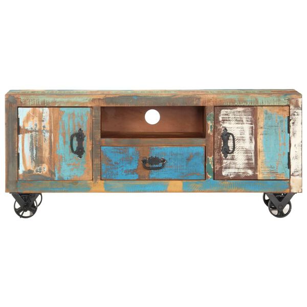 vidaXL Meuble TV 120x30x50 cm Bois de r&eacute;cup&eacute;ration solide