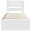 vidaXL Cadre de lit avec tête de lit Blanc 75 x 190 cm Pin massif
