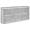 vidaXL Lit sur&eacute;lev&eacute; de jardin Acier galvanis&eacute; Argent&eacute;