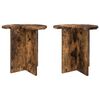 vidaXL Table d'appoint 2 pcs Ch&ecirc;ne fum&eacute; &Oslash; 39 x 38 cm Bois d'ing&eacute;nierie