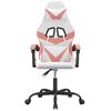 vidaXL Chaise de jeu pivotante Blanc et rose Similicuir