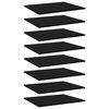 vidaXL Panneaux de biblioth&egrave;que 8 pcs Noir 60x50x1,5 cm Agglom&eacute;r&eacute;