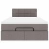 VidaXL Cadre de lit ottoman avec matelas taupe 120x190 cm tissu