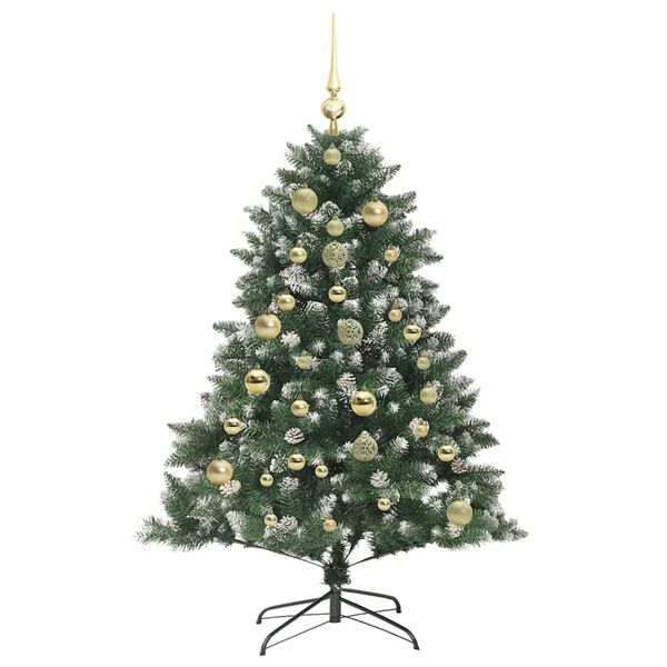 vidaXL Sapin de Noël artificiel avec 150 LED Vert 105 x 105 x 150 cm