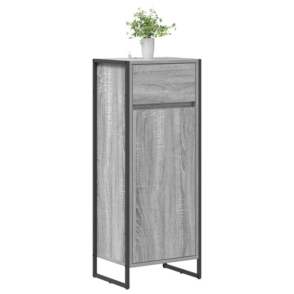 vidaXL Cabinet de salle de bain Gris Sonoma 40 x 30 x 100 cm