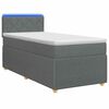 vidaXL Lit de box spring avec matelas et LED Gris fonc&eacute; 90 x 190 cm