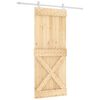 vidaXL Porte coulissante et kit de quincaillerie 85x210 cm pin massif