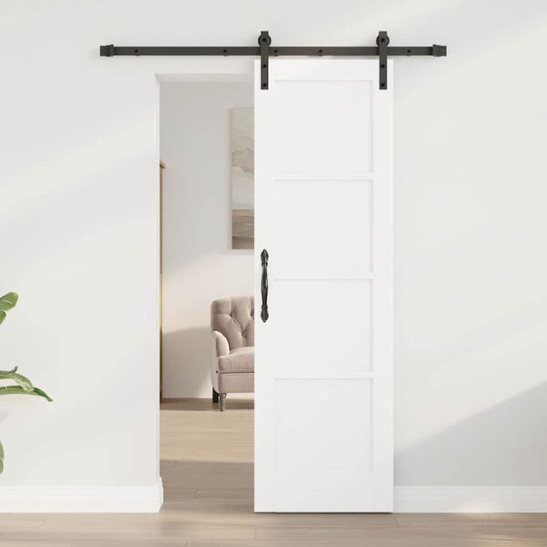 vidaXL Porte coulissante Blanc 61 x 198,5 cm Pin massif