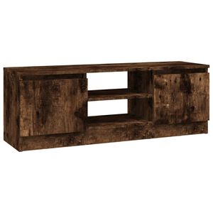 vidaXL Meuble TV avec porte Ch&ecirc;ne fum&eacute; 102x30x36 cm