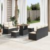 vidaXL Ensemble de canap&eacute; de jardin avec coussin 8 pcs Noir et Cr&egrave;me