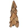 vidaXL Sapin de No&euml;l avec support Marron 51 cm Bois de teck solide