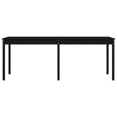 vidaXL Table de jardin noir 203,5x100x76 cm bois massif de pin