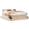 vidaXL Cadre de lit sans matelas avec t&ecirc;te de lit 140x190cm pin massif