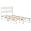 vidaXL Cadre de lit sans matelas blanc 100x200 cm bois de pin massif