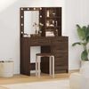 vidaXL Table de Toilette avec tiroir 2 pcs Marron 50 x 41 x 135 cm