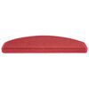 vidaXL Tapis d'escalier 30 pi&egrave;ces 65 x 24 x 4 cm Rouge Demi-rond Grand