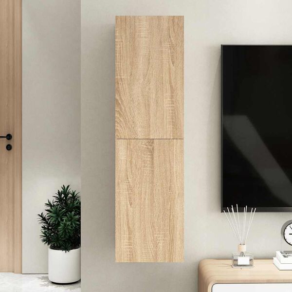 vidaXL Meuble TV Ch&ecirc;ne sonoma 30,5x30x110 cm Bois d&rsquo;ing&eacute;nierie