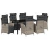 vidaXL Ensemble de salle &agrave; manger pour jardin 7 pcs Gris clair