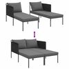 vidaXL Transat avec coussin Anthracite 115 x 153 x 69.5cm Acier