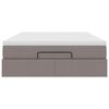 VidaXL Cadre de lit ottoman avec matelas taupe 140x200 cm tissu