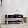 vidaXL Table basse Noir 82x48x45 cm Bois d'ingénierie