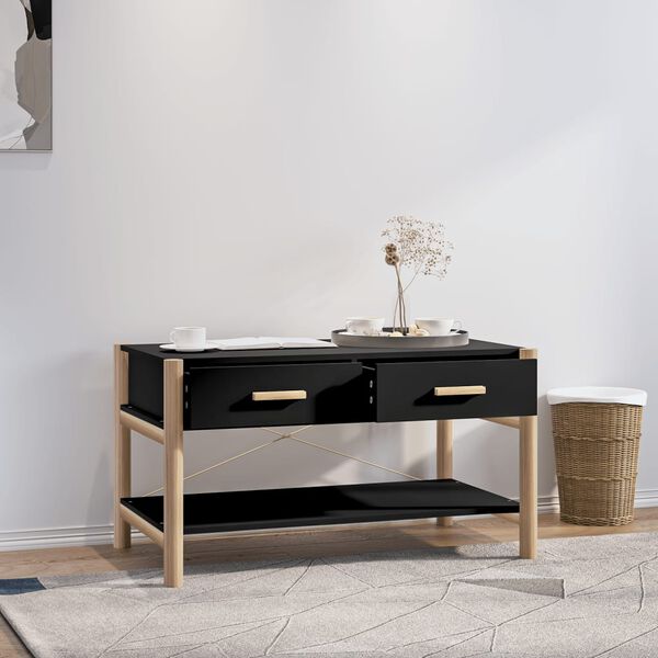 vidaXL Table basse Noir 82x48x45 cm Bois d'ingénierie