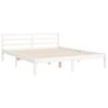 vidaXL Cadre de lit sans matelas blanc 160x200 cm bois massif