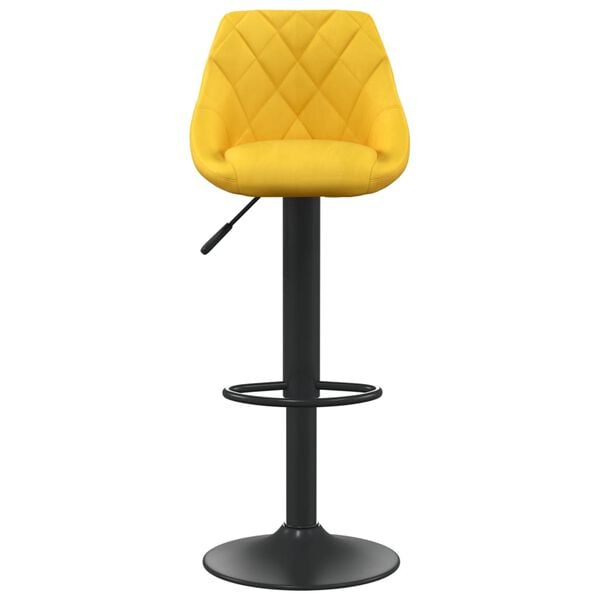vidaXL Tabourets de bar lot de 2 jaune moutarde velours