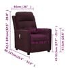 vidaXL Fauteuil de massage Violet Tissu