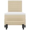 vidaXL Lit &agrave; ressorts avec matelas Cr&egrave;me 80 x 200 cm tissu