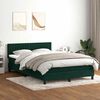 vidaXL Sommier &agrave; lattes de lit et matelas vert fonc&eacute; 160x220cm velours