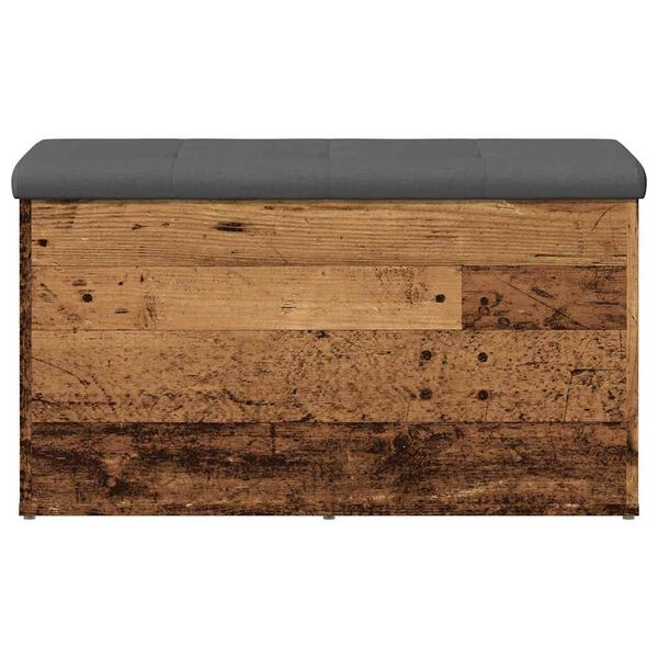 vidaXL Banc de rangement vieux bois 82x42x45 cm bois d'ing&eacute;nierie