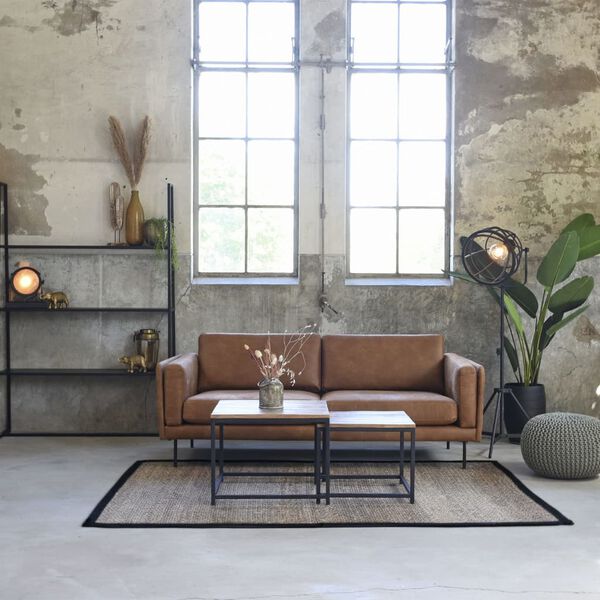 LABEL51 Ensemble de 2 tables basses Couple bois/noir