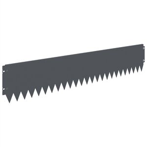 vidaXL Bordure de Pelouse 10 pc 103 x 20 cm Acier Anthracite