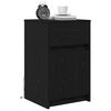 vidaXL Armoire de chevet LED avec tiroir Ch&ecirc;ne noir 38 x 34 x 61 cm