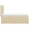vidaXL Sommier &agrave; lattes de lit avec matelas Cr&egrave;me 80x200 cm Tissu