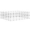 vidaXL Cage animaux de compagnie à 52 panneaux et porte Noir 35x35 cm