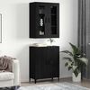 vidaXL Haut Armoire 2 pcs Ch&ecirc;ne noir Bois d'ing&eacute;nierie