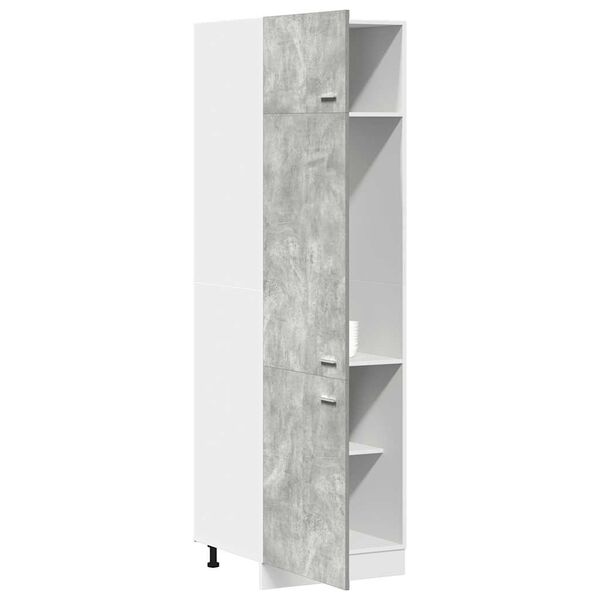 vidaXL Armoire réfrigérée "Lyon" Gris béton 60 x 57 x 207 cm Bois d'ingénierie