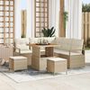 vidaXL Ensemble de canap&eacute; de jardin avec coussin 8 pcs Beige et cr&egrave;me