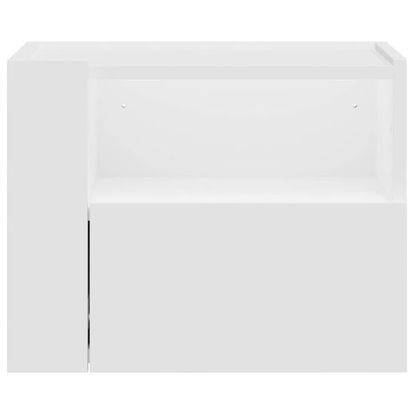 vidaXL Table de chevet murale blanc 45x30x35 cm