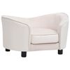 vidaXL Canap&eacute; pour chien Cr&egrave;me 69x49x40 cm Peluche et similicuir
