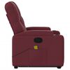 vidaXL Fauteuil inclinable de massage Rouge bordeaux Tissu